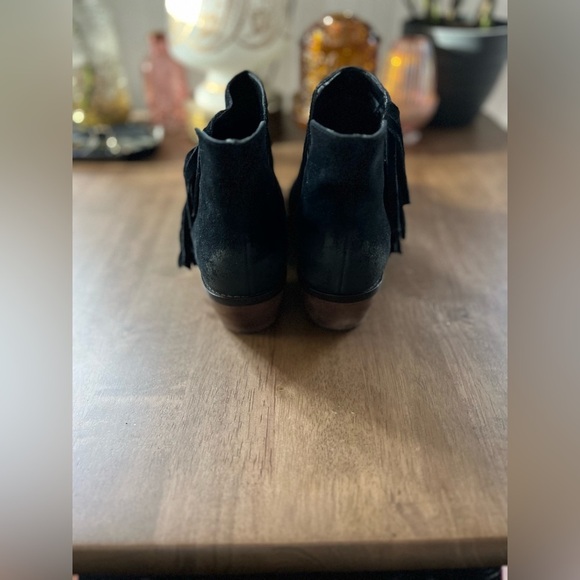 BOGO Cole Haan Black Ankle Boots with Fringe - Picture 6 of 8